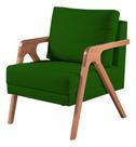 Poltrona Decorativa Mona Suede Verde - Kimi Décor