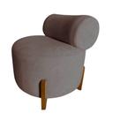 Poltrona Decorativa Mônaco Bouclé Capuccino