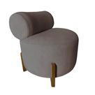 Poltrona Decorativa Mônaco Bouclé Capuccino