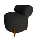 Poltrona Decorativa Mônaco Suede Preto