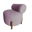 Poltrona Decorativa Mônaco Veludo Rosê Poltrona Decorativa Mônaco Veludo Rosê