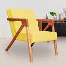 Poltrona Decorativa monalisa belo tok - Suede Amarelo