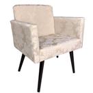Poltrona Decorativa Nina Bege Forte Poltrona Decorativa Nina Bege Forte