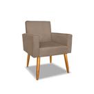 Poltrona Decorativa Nina Para Escritório Recepção Suede