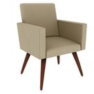 Poltrona Decorativa Nina Pés Palito Suede Capuccino - Bella Casa Estofados Poltrona Decorativa Nina Pés Palito Suede Capuccino - Bella Casa Estofados