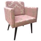 Poltrona Decorativa Nina Rosa com Dourado Poltrona Decorativa Nina Rosa com Dourado
