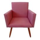 Poltrona Decorativa Nina Sala Quarto Recepção Tecido Suede Rose - Maitê Moda Casa Poltrona Decorativa Nina Sala Quarto Recepção Tecido Suede Rose - Maitê Moda Casa