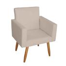 Poltrona Decorativa Nina Suede Bege