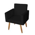 Poltrona Decorativa Nina Suede Preto - Kimi Decor