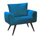 Poltrona decorativa Nova Opala pé palito turquesa Poltrona decorativa Nova Opala pé palito turquesa