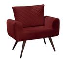 Poltrona decorativa Nova Opala pé palito vermelho bordô Poltrona decorativa Nova Opala pé palito vermelho bordô