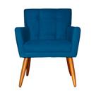 Poltrona Decorativa Onix Suede Azul Royal - DS Estofados