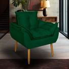 Poltrona Decorativa Opala Luxo Para Sala Recepção Escritório Moderna com Pés Palito Poltrona Decorativa Opala Luxo Para Sala Recepção Escritório Moderna com Pés Palito