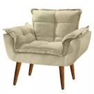 Poltrona Decorativa Opala Luxo Reforçada Amamentação Suede - Twdecora