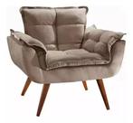 Poltrona Decorativa Opala Luxo Reforçada Amamentação Suede - Twdecora