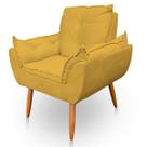 Poltrona Decorativa Opala Sala de Estar Tecido Suede