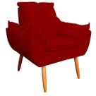 Poltrona Decorativa Opala Sala de Estar Tecido Suede Marsala Kimi Decor