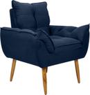 Poltrona Decorativa Opala Suede Azul Poltrona Decorativa Opala Suede Azul