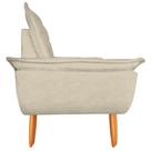 Poltrona Decorativa Opala Suede Bege Luxo para camarim Poltrona Decorativa Opala Suede Bege Luxo para camarim