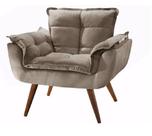 Poltrona Decorativa Opala Suede Capuccino RR Decor Poltrona Decorativa Opala Suede Capuccino RR Decor