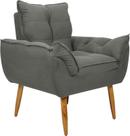 Poltrona Decorativa Opala Suede Cinza Poltrona Decorativa Opala Suede Cinza