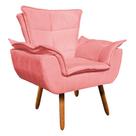 Poltrona decorativa opala veludo rose