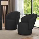 Poltrona Decorativa Orgânica Fixa para Sala Kit 2 Malu Sintético M11 - D'Rossi