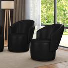 Poltrona Decorativa Orgânica Fixa para Sala Kit 2 Malu Sintético PU M11 - D'Rossi