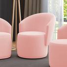 Poltrona Decorativa Orgânica Fixa para Sala Malu Suede M11 - D'Rossi