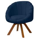 Poltrona Decorativa Orgânica Flora Base Giratória Bouclê