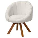 Poltrona Decorativa Orgânica Flora Base Giratória Bouclê