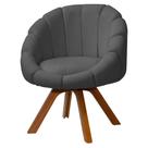 Poltrona Decorativa Orgânica Flora Base Giratória Bouclê