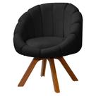 Poltrona Decorativa Orgânica Flora Base Giratória Bouclê