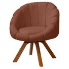 Poltrona Decorativa Orgânica Flora Base Giratória Bouclê