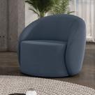 Poltrona Decorativa Orgânica Giratória Lua Suede D03 - D Rossi