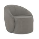 Poltrona Decorativa Orgânica Giratória Lua Suede Grafite D03 - D'Rossi