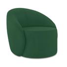 Poltrona Decorativa Orgânica Giratória Lua Veludo Verde D03 - D'rossi