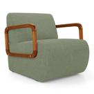 Poltrona Decorativa Orgânica Living Kavya Bouclê Verde Oliva - Abmaza Poltrona Decorativa Orgânica Living Kavya Bouclê Verde Oliva - Abmaza