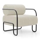 Poltrona Decorativa Orgânica Living Miska Bouclê Off White - Abmaza Poltrona Decorativa Orgânica Living Miska Bouclê Off White - Abmaza
