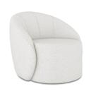Poltrona Decorativa Orgânica Lua Linho Cinza D03 - D'rossi