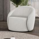 Poltrona Decorativa Orgânica Lua Linho D03 - D'Rossi