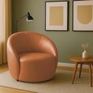 Poltrona Decorativa Orgânica Lua Sintético PU D03 - D Rossi