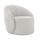 Poltrona Decorativa Orgânica Lua Veludo Cinza D03 - D'rossi