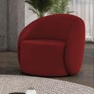 Poltrona Decorativa Orgânica Lua Veludo Marsala D03 - D Rossi