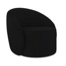 Poltrona Decorativa Orgânica Lua Veludo Preto D03 - D'rossi