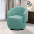 Poltrona Decorativa Orgânica Névoa Bouclê Azul Turquesa E03 - D'rossi