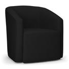 Poltrona Decorativa Orgânica Stella Max Linho Preto D03 - D'rossi