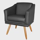 Poltrona Decorativa Para Recepção Escritório Salão Beleza Sala Estar Retro San Diego Pés Palito - Sued Preto Poltrona Decorativa Para Recepção Escritório Salão Beleza Sala Estar Retro San Diego Pés Palito - Sued Preto