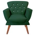 Poltrona Decorativa Para Recepção Escritório Salão Sala Clinica Estética Florença - Sued Verde