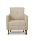 Poltrona Decorativa Para Recepção/Sala Suede Bege - Casa & Estofados Poltrona Decorativa Para Recepção/Sala Suede Bege - Casa & Estofados